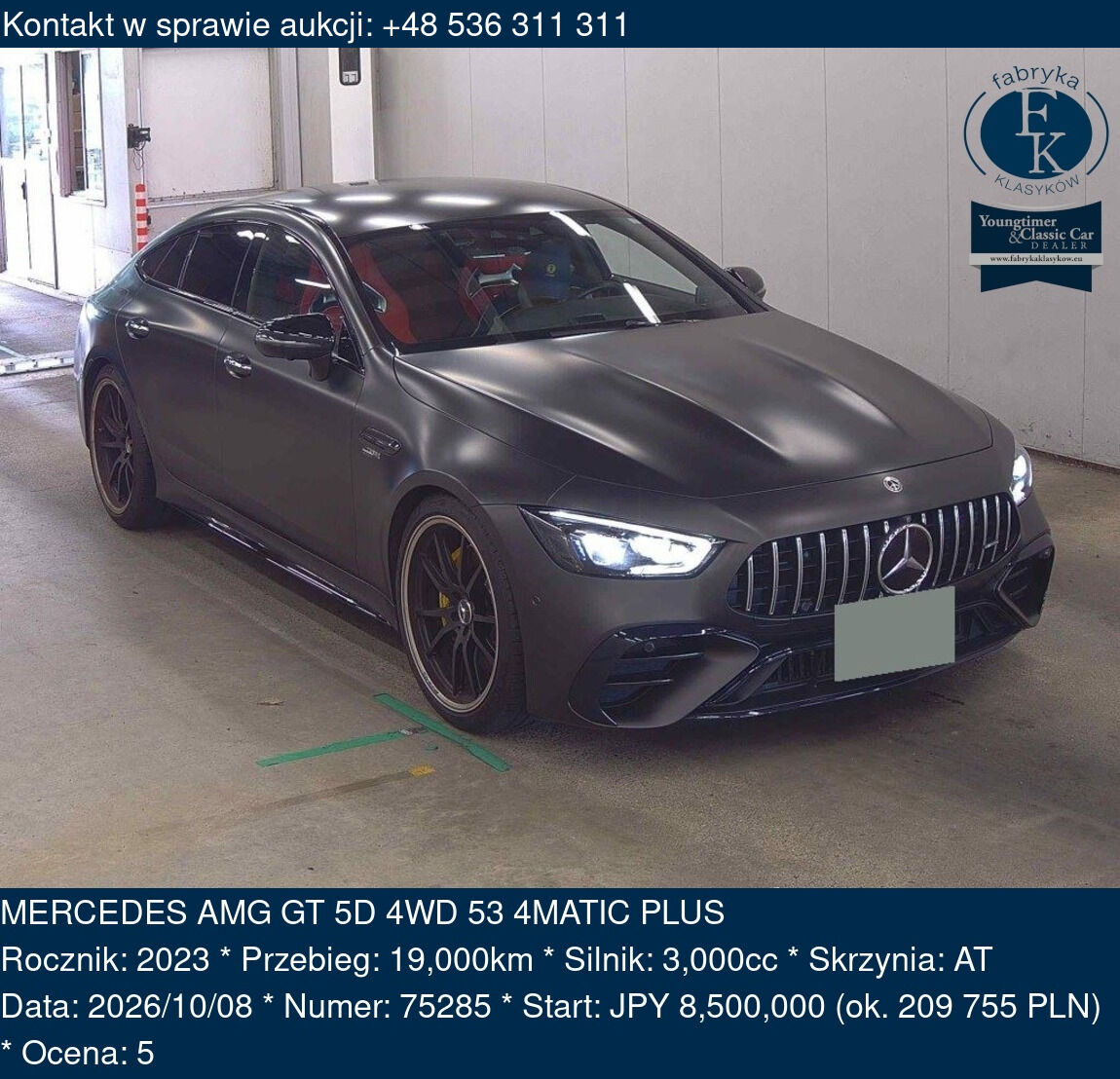 MERCEDES AMG GT 5D 4WD 53 4MATIC PLUS 2023 - zdjęcie 2