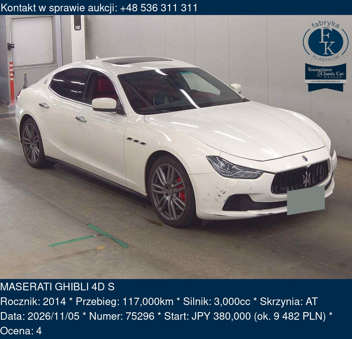 MASERATI GHIBLI 4D S 2014 - zdjęcie 2