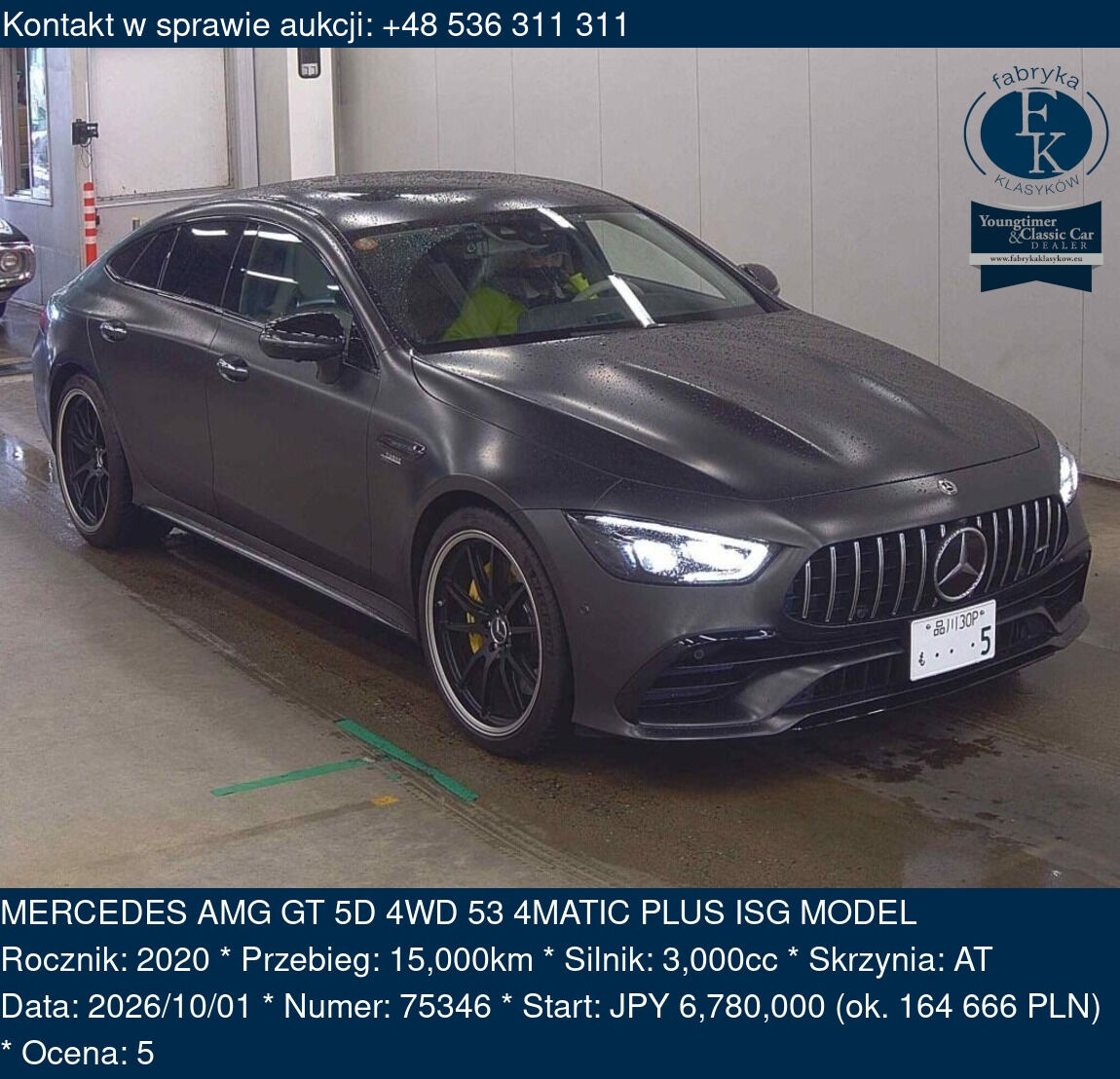 MERCEDES AMG GT 5D 4WD 53 4MATIC PLUS ISG MODEL 2020 - zdjęcie 2