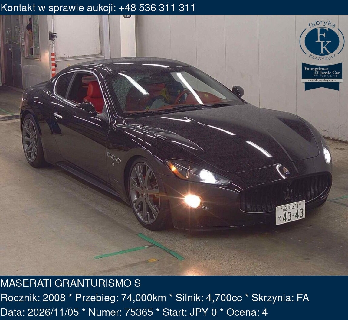 MASERATI GRANTURISMO S 2008 - zdjęcie 2