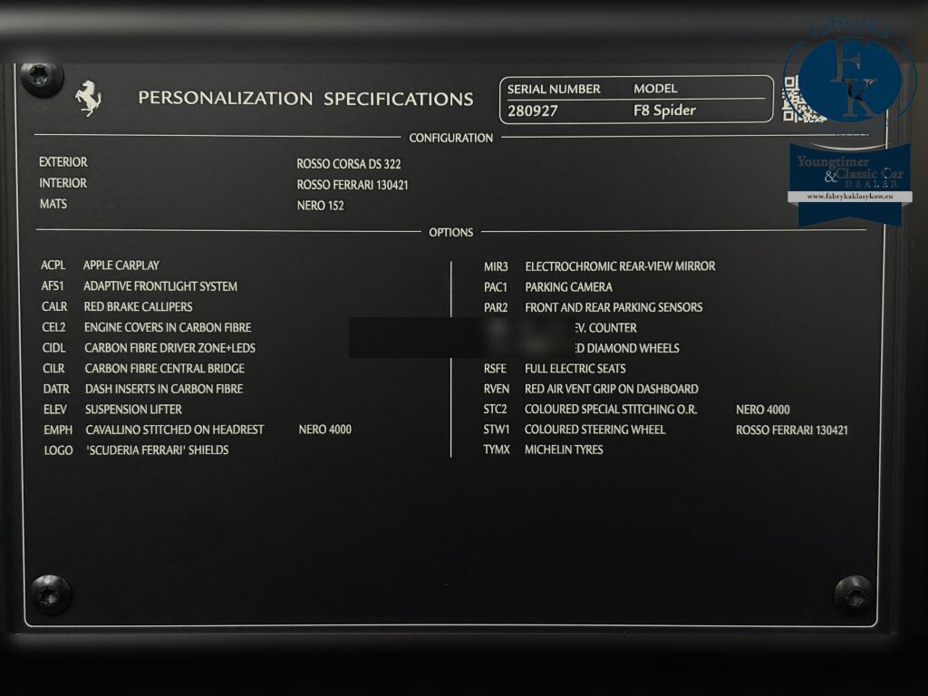 FERRARI F8 SPIDER BASE GRADE 2022 - zdjęcie 11