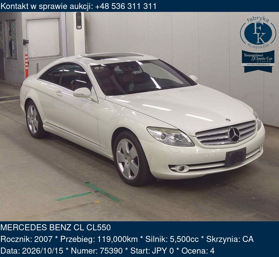 MERCEDES BENZ CL CL550 2007 - zdjęcie 2