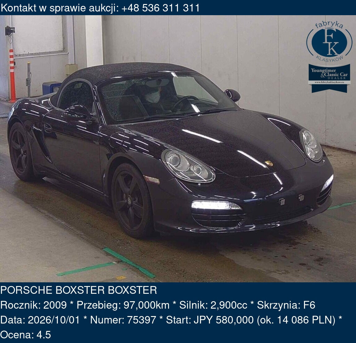 PORSCHE BOXSTER BOXSTER 2009 - zdjęcie 2