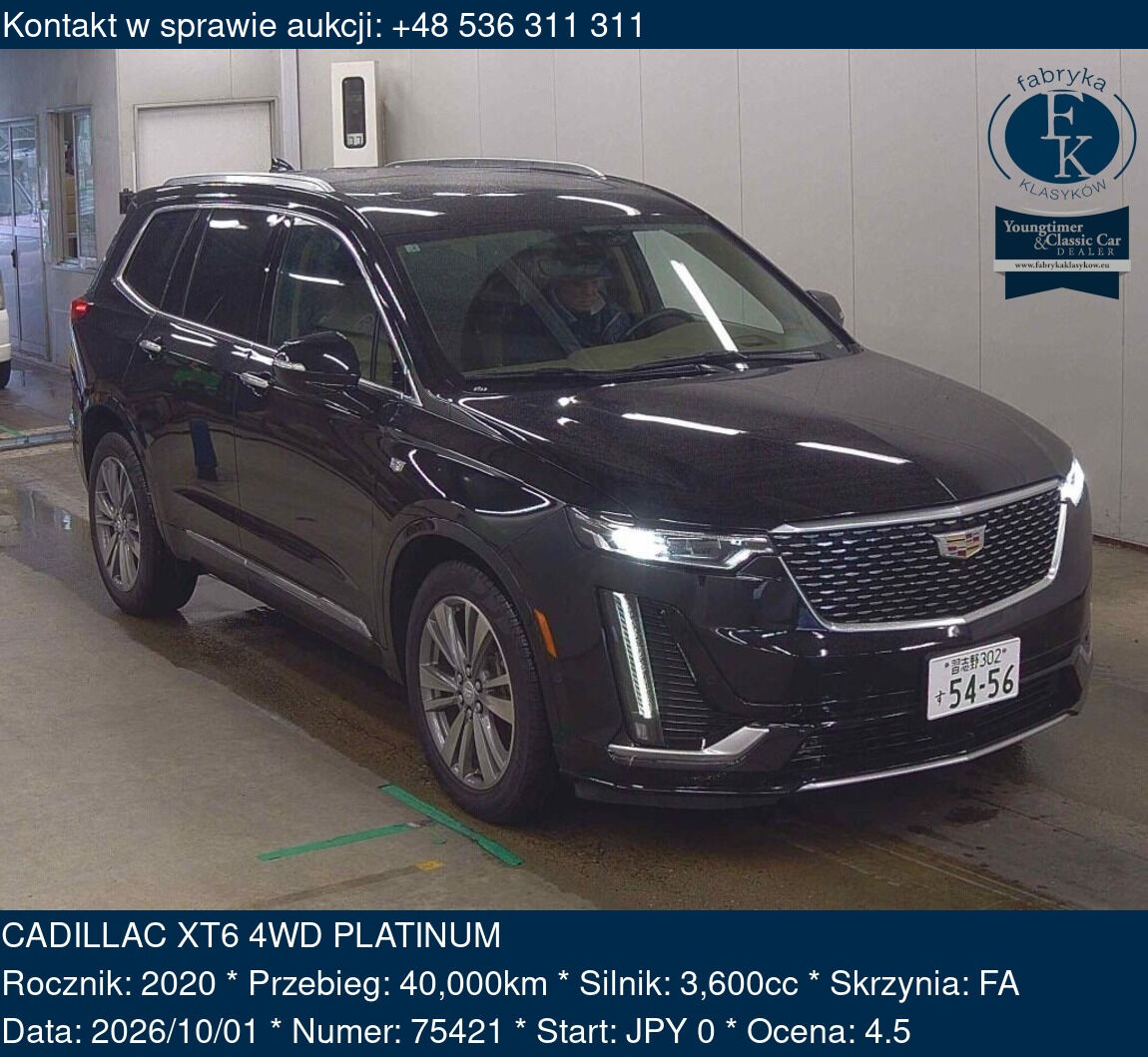 CADILLAC XT6 4WD PLATINUM 2020 - zdjęcie 2