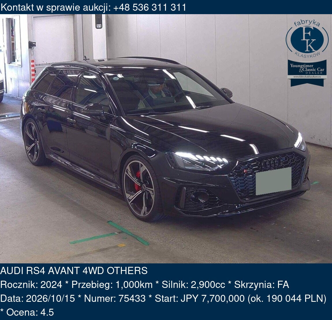 AUDI RS4 AVANT 4WD OTHERS 2024 - zdjęcie 2