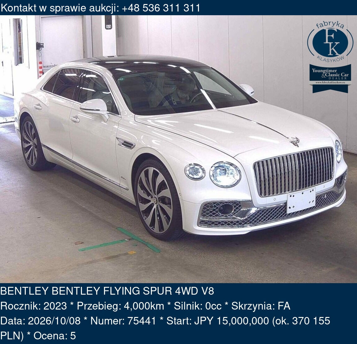 BENTLEY BENTLEY FLYING SPUR 4WD V8 2023 - zdjęcie 2