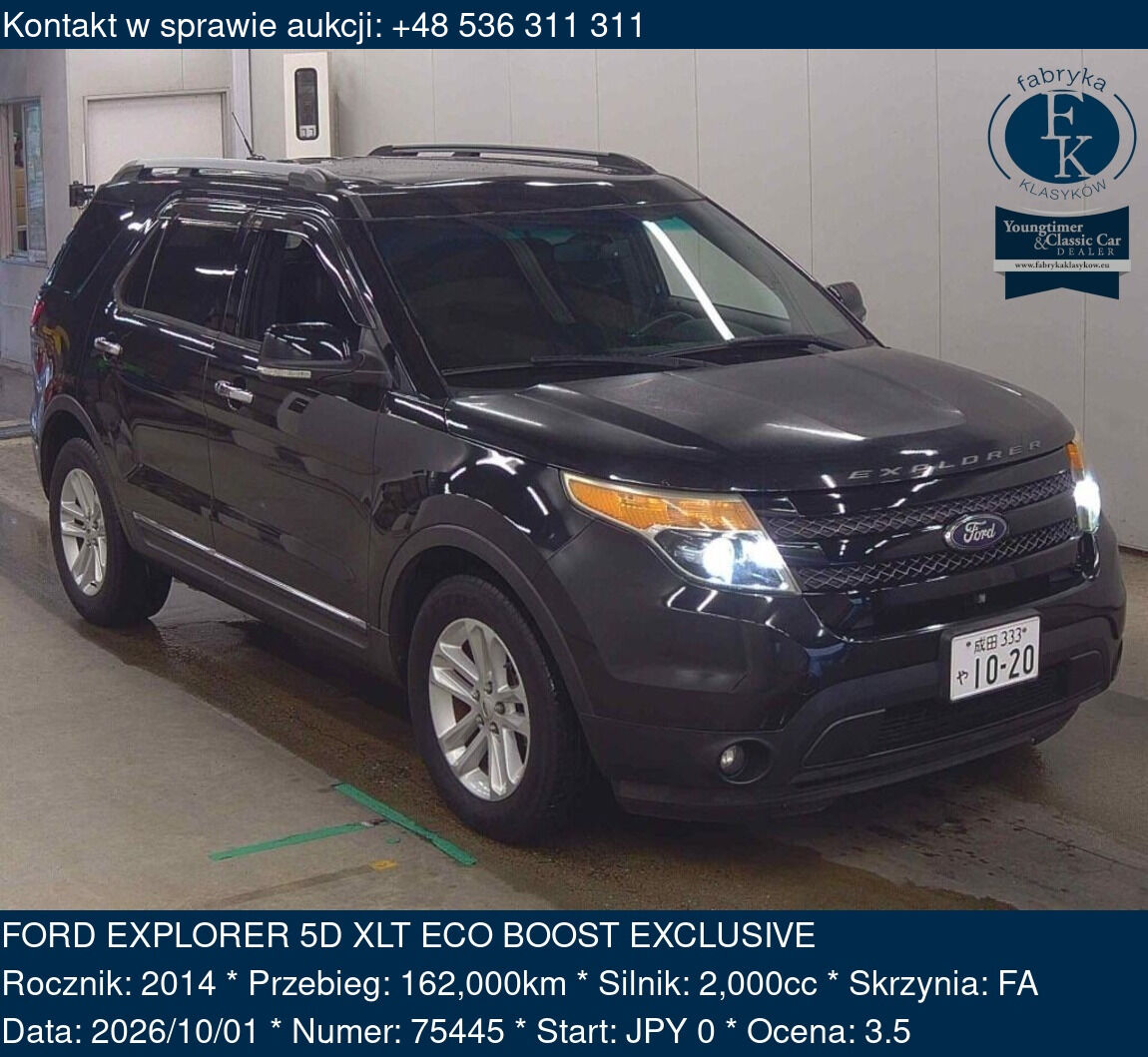 FORD EXPLORER 5D XLT ECO BOOST EXCLUSIVE 2014 - zdjęcie 2