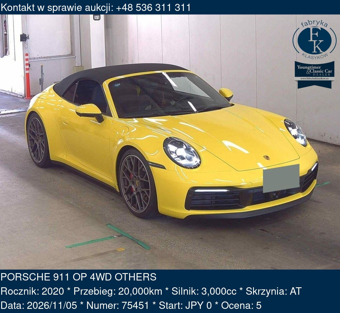 PORSCHE 911 OP 4WD OTHERS 2020 - zdjęcie 2
