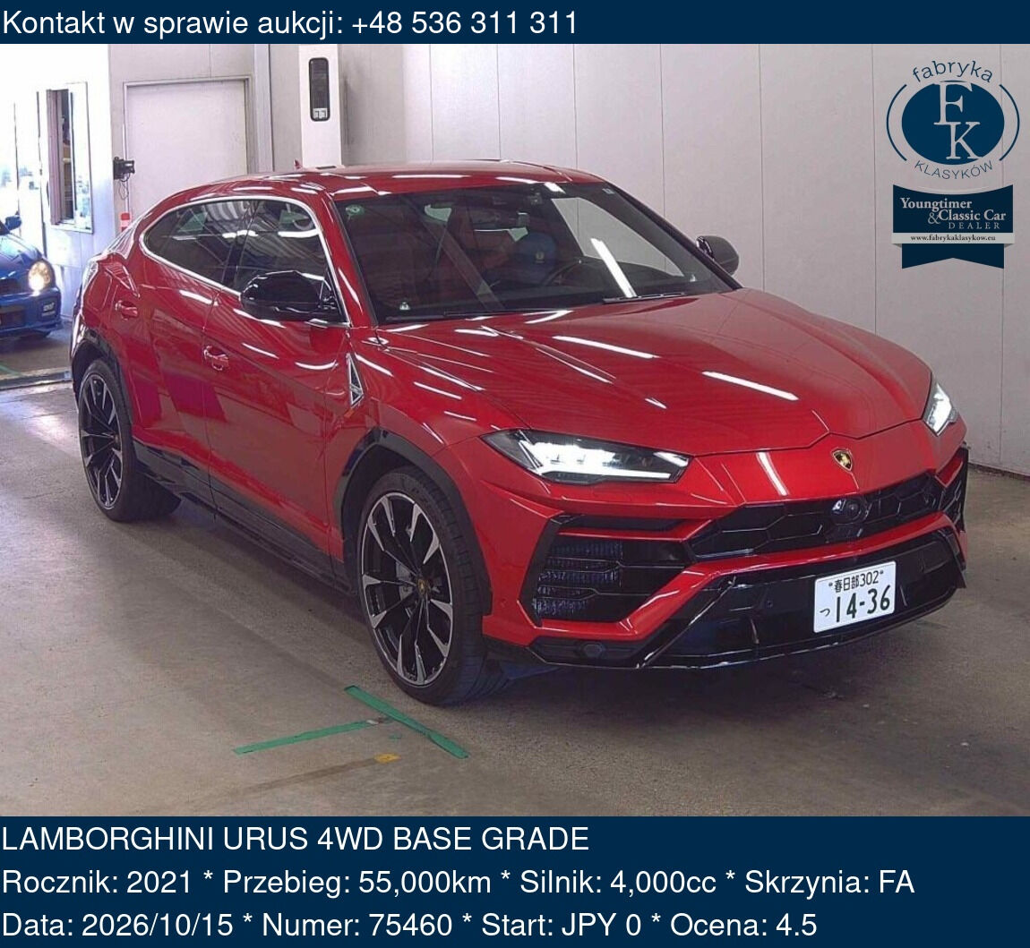 LAMBORGHINI URUS 4WD BASE GRADE 2021 - zdjęcie 2