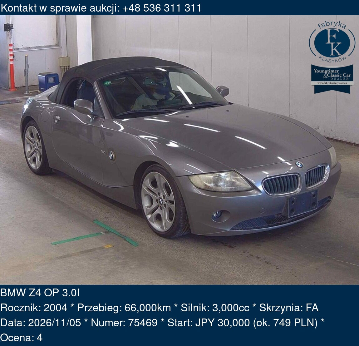 BMW Z4 OP 3.0I 2004 - zdjęcie 2