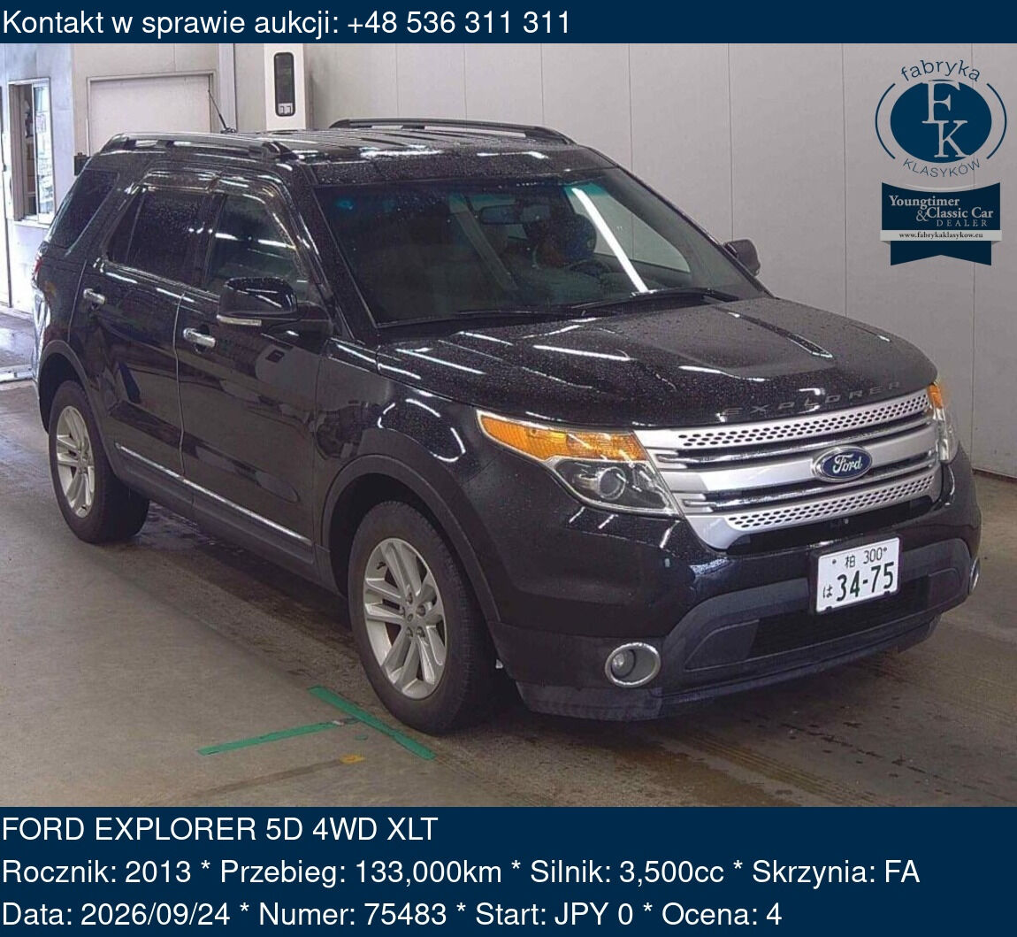 FORD EXPLORER 5D 4WD XLT 2013 - zdjęcie 2