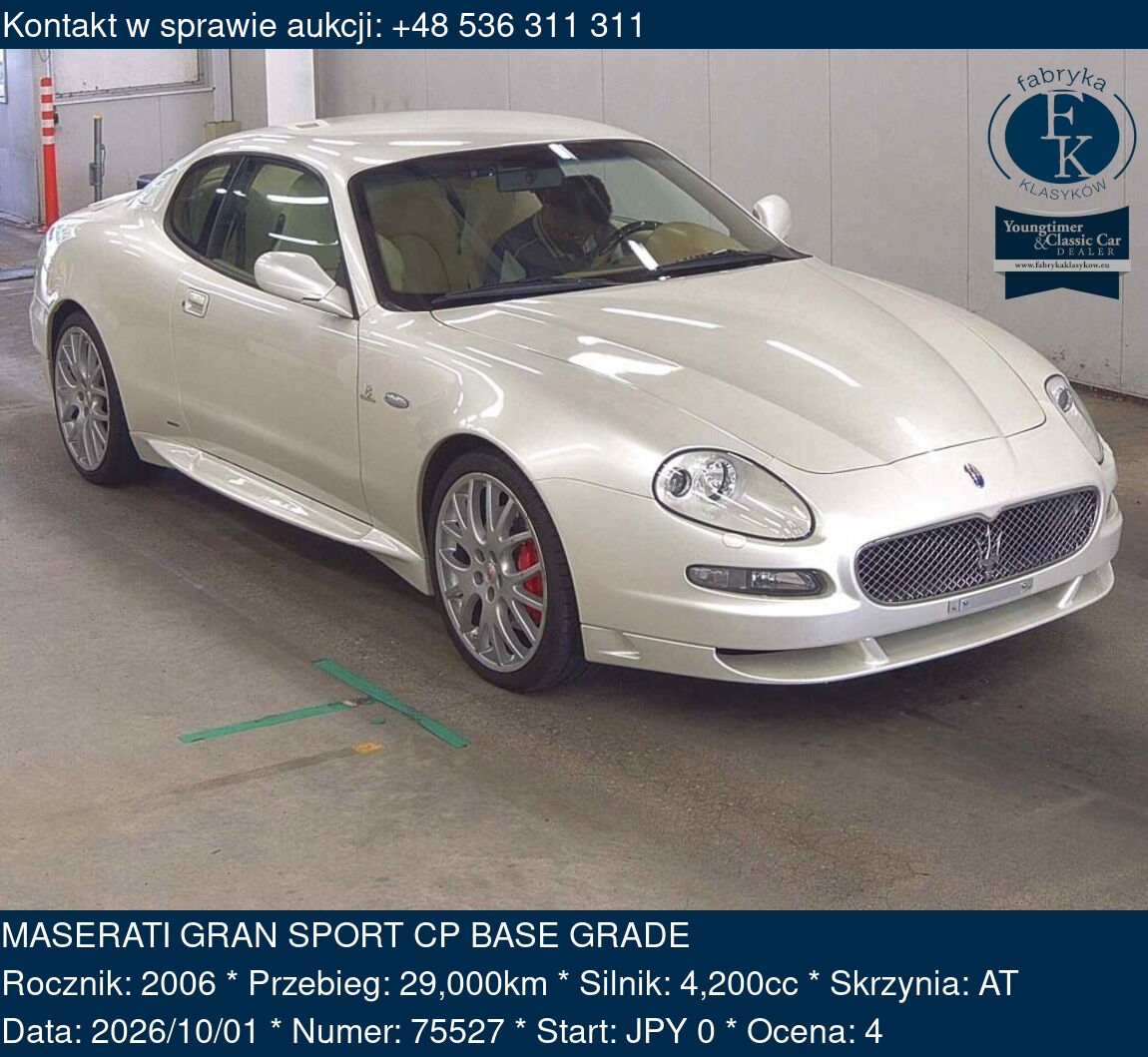 MASERATI GRAN SPORT CP BASE GRADE 2006 - zdjęcie 2
