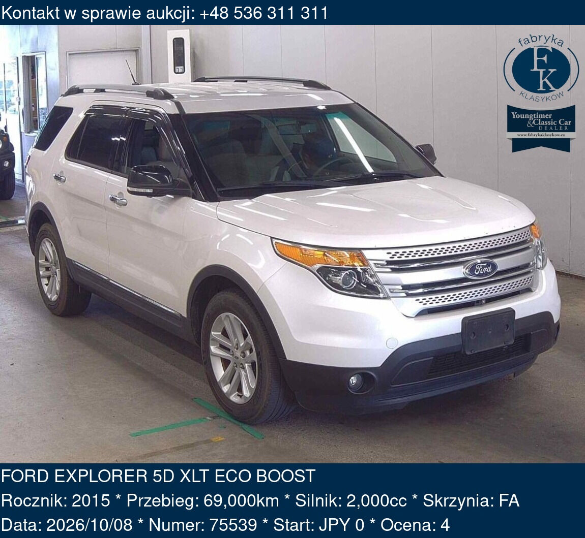 FORD EXPLORER 5D XLT ECO BOOST 2015 - zdjęcie 2
