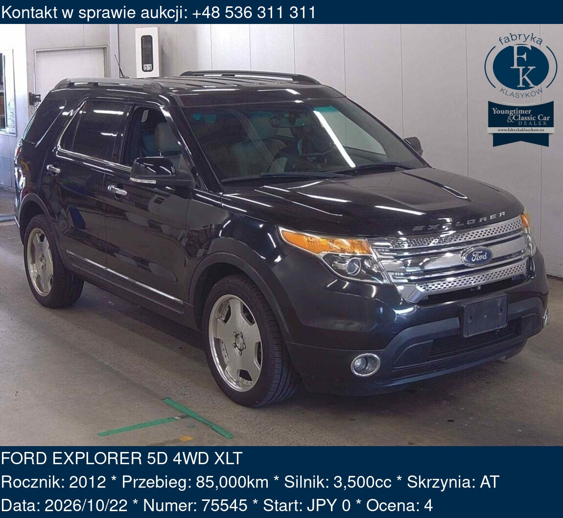 FORD EXPLORER 5D 4WD XLT 2012 - zdjęcie 2
