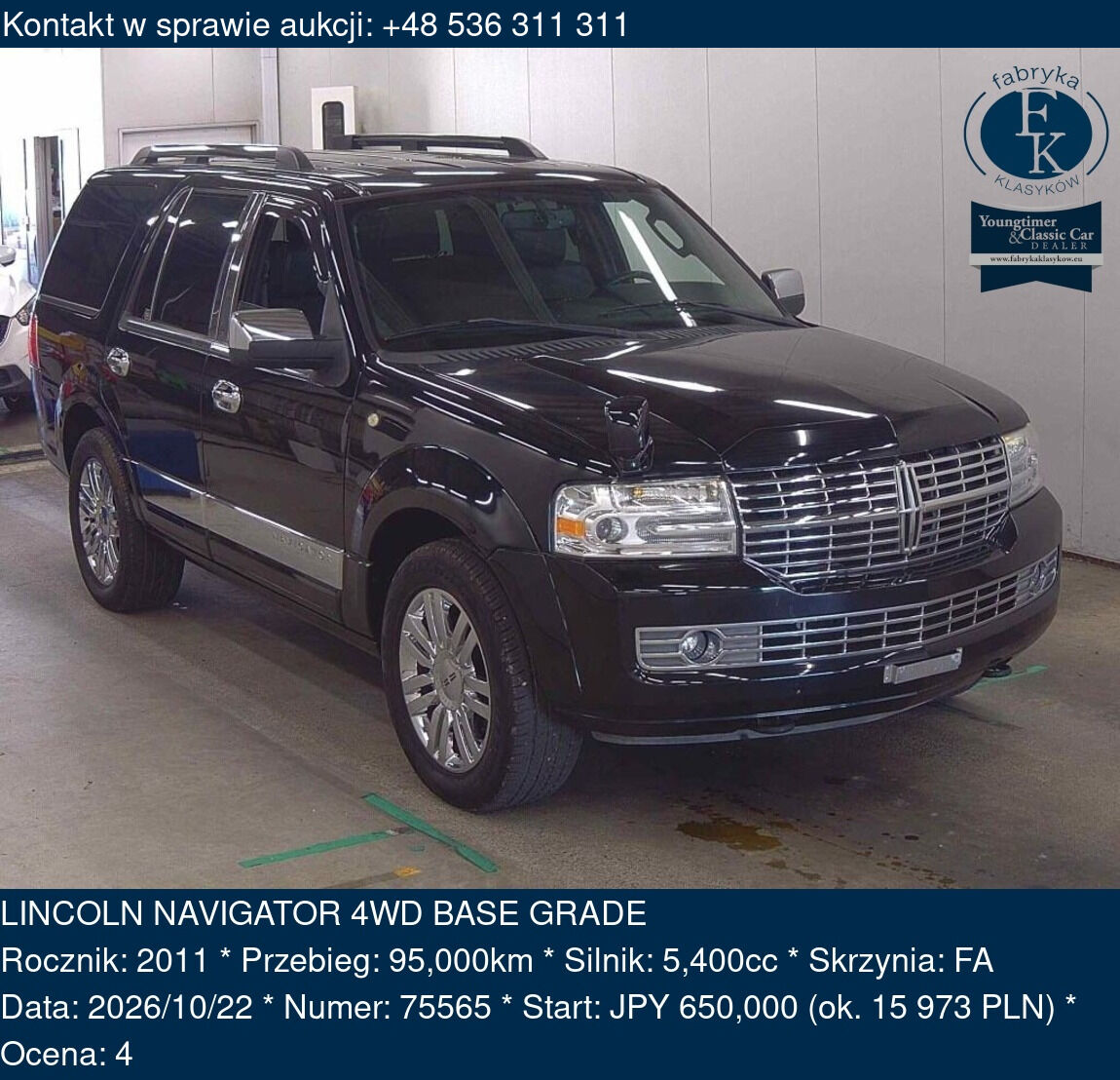 LINCOLN NAVIGATOR 4WD BASE GRADE 2011 - zdjęcie 2