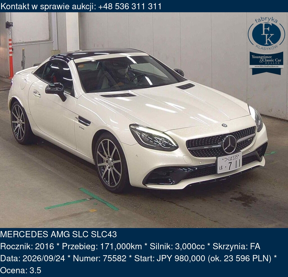 MERCEDES AMG SLC SLC43 2016 - zdjęcie 2