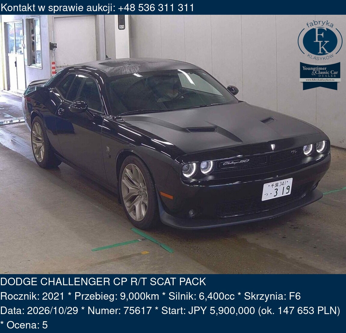DODGE CHALLENGER CP R/T SCAT PACK 2021 - zdjęcie 2