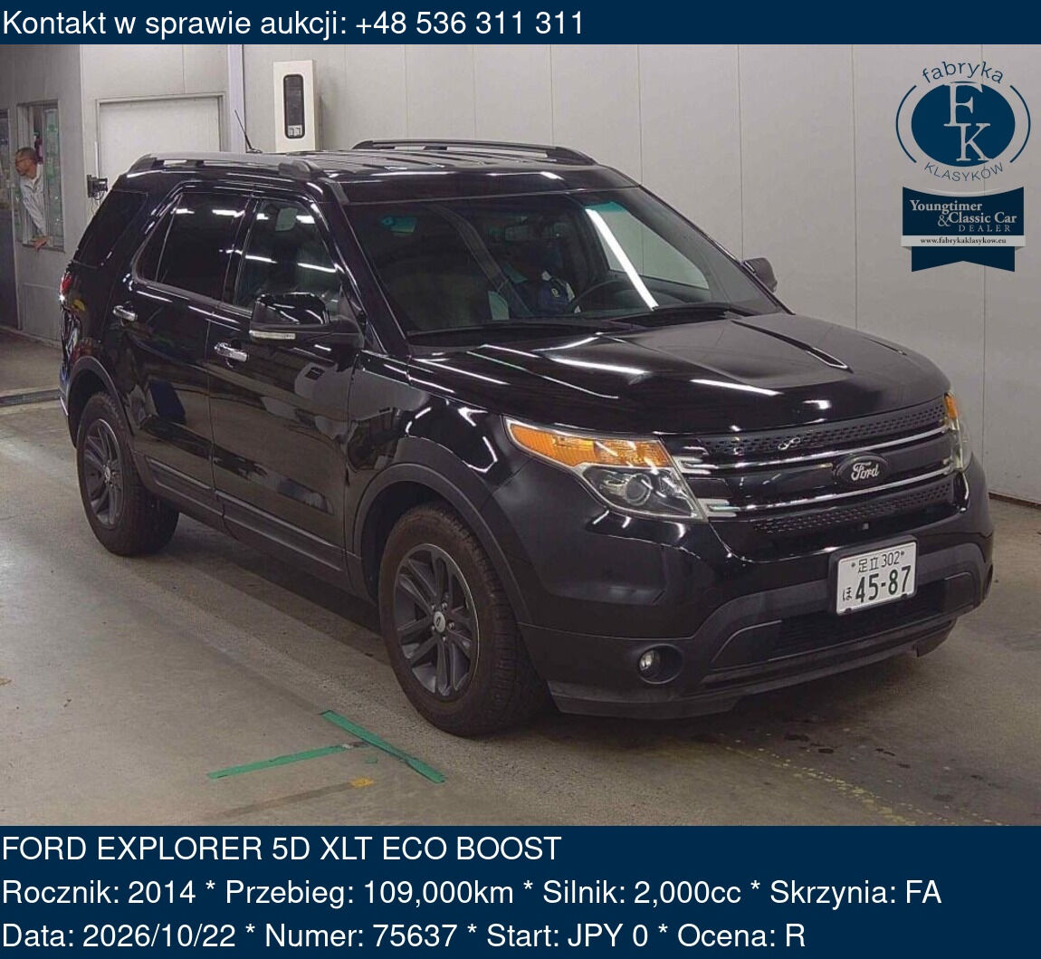 FORD EXPLORER 5D XLT ECO BOOST 2014 - zdjęcie 2