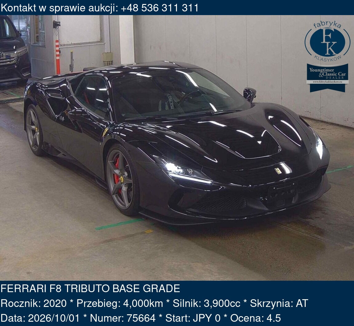 FERRARI F8 TRIBUTO BASE GRADE 2020 - zdjęcie 2