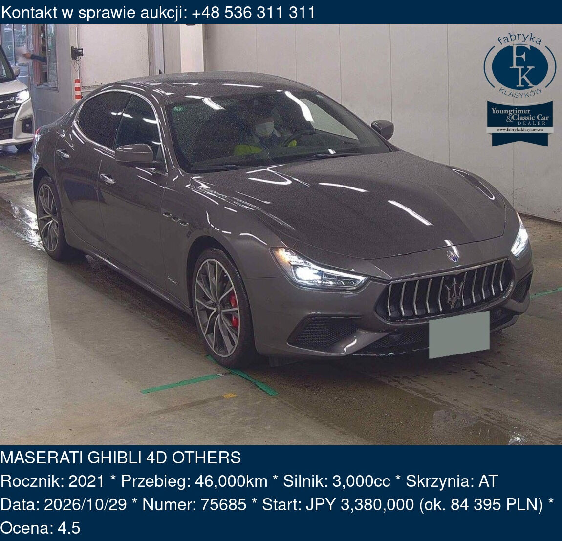 MASERATI GHIBLI 4D OTHERS 2021 - zdjęcie 2