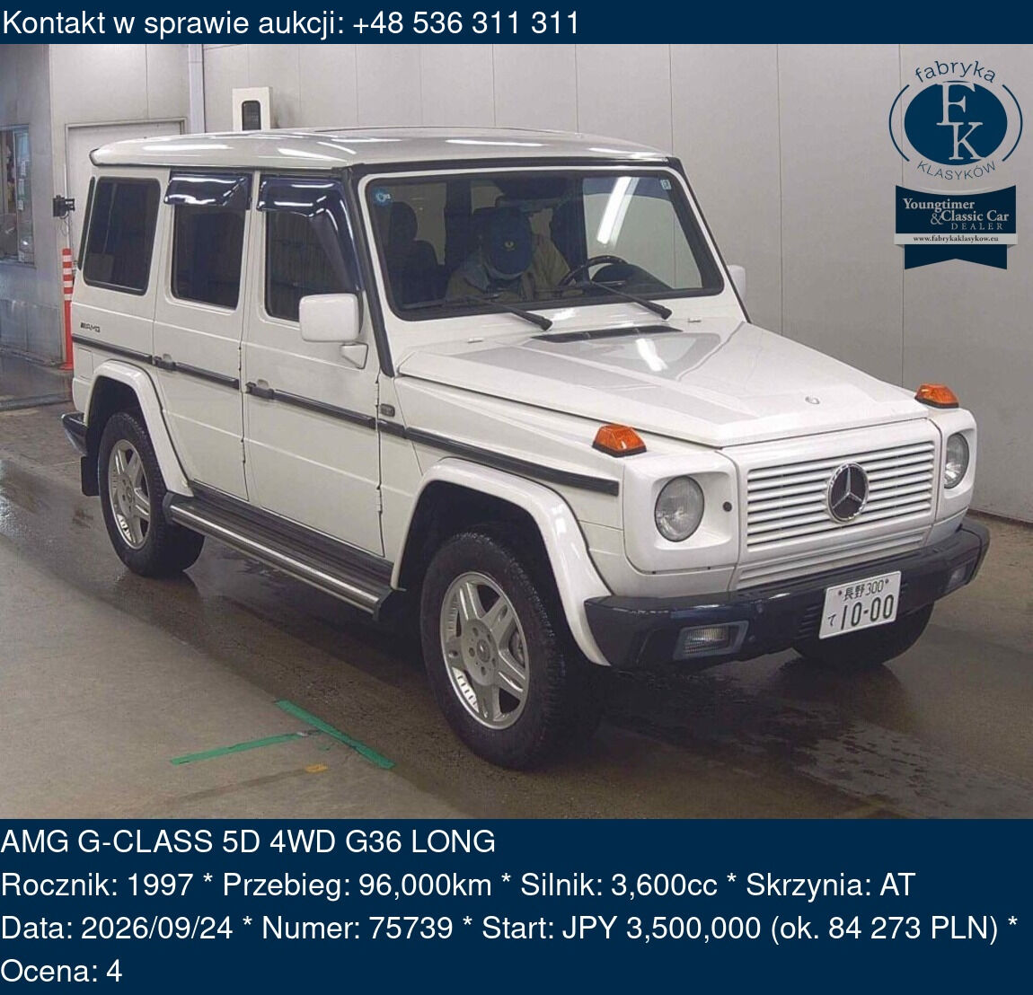 AMG G-CLASS 5D 4WD G36 LONG 1997 - zdjęcie 2