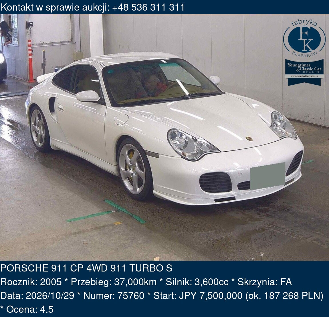 PORSCHE 911 CP 4WD 911 TURBO S 2005 - zdjęcie 2