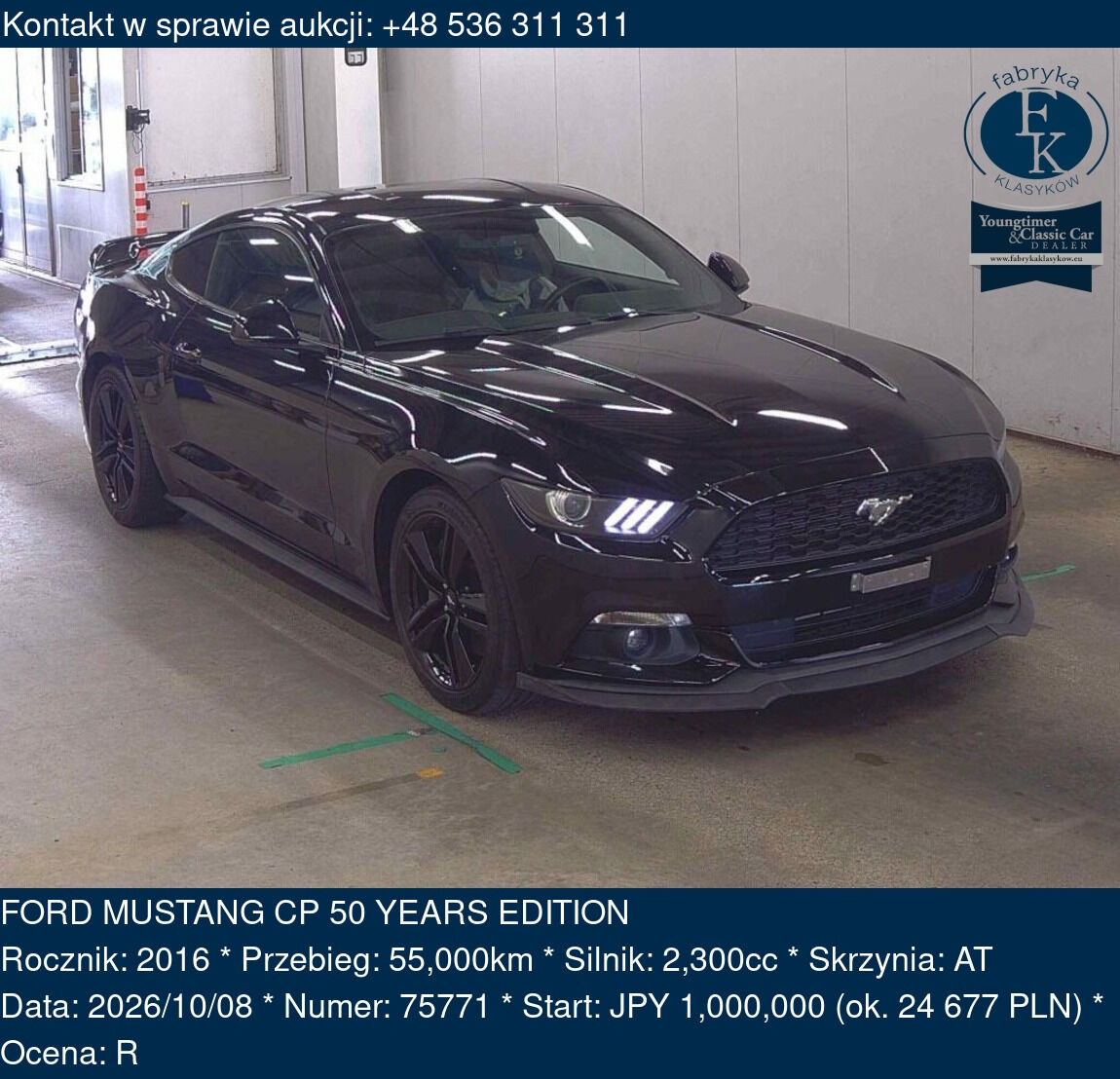 FORD MUSTANG CP 50 YEARS EDITION 2016 - zdjęcie 2
