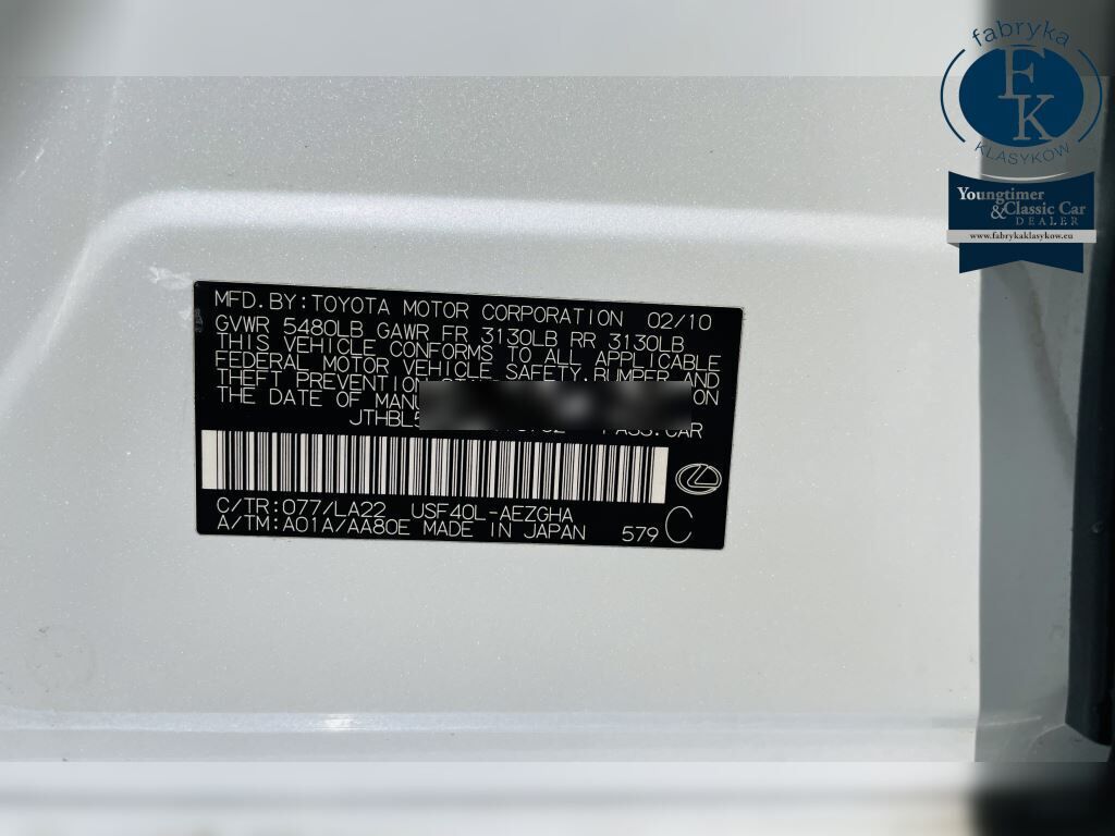 LEXUS LS460 BASE GRADE 2012 - zdjęcie 14