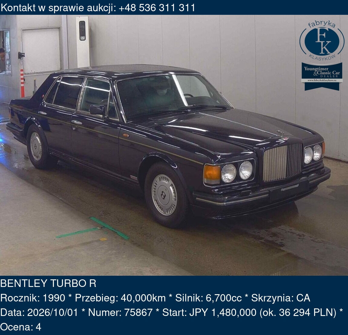 BENTLEY TURBO R 1990 - zdjęcie 2