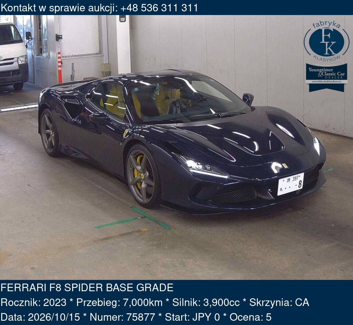 FERRARI F8 SPIDER BASE GRADE 2023 - zdjęcie 2