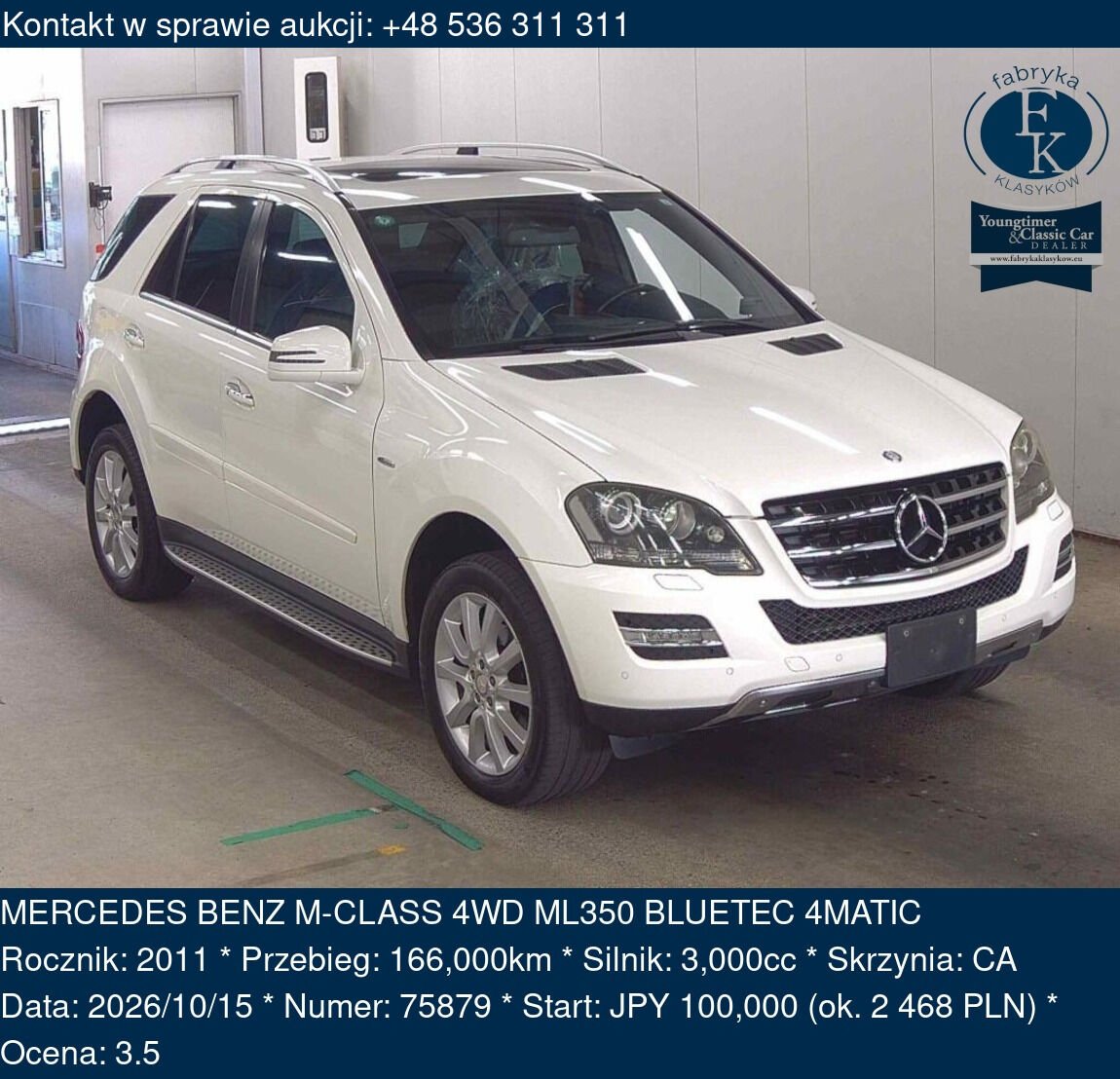 MERCEDES BENZ M-CLASS 4WD ML350 BLUETEC 4MATIC 2011 - zdjęcie 2