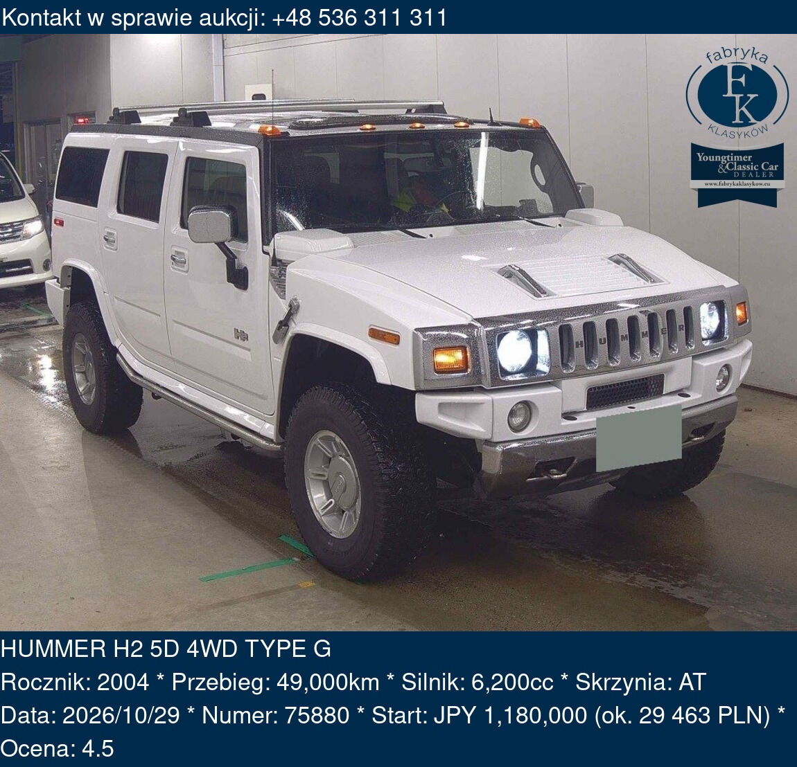 HUMMER H2 5D 4WD TYPE G 2004 - zdjęcie 2