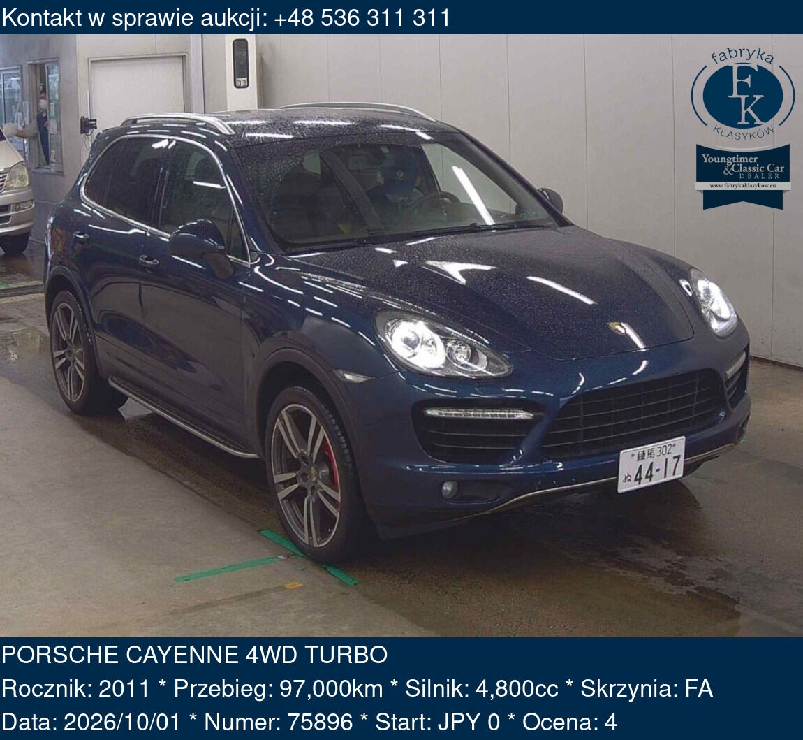 PORSCHE CAYENNE 4WD TURBO 2011 - zdjęcie 2