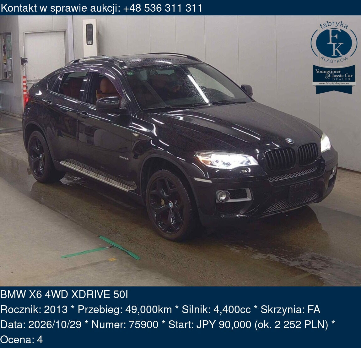 BMW X6 4WD XDRIVE 50I 2013 - zdjęcie 2
