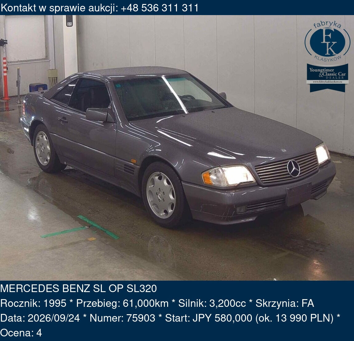 MERCEDES BENZ SL OP SL320 1995 - zdjęcie 2