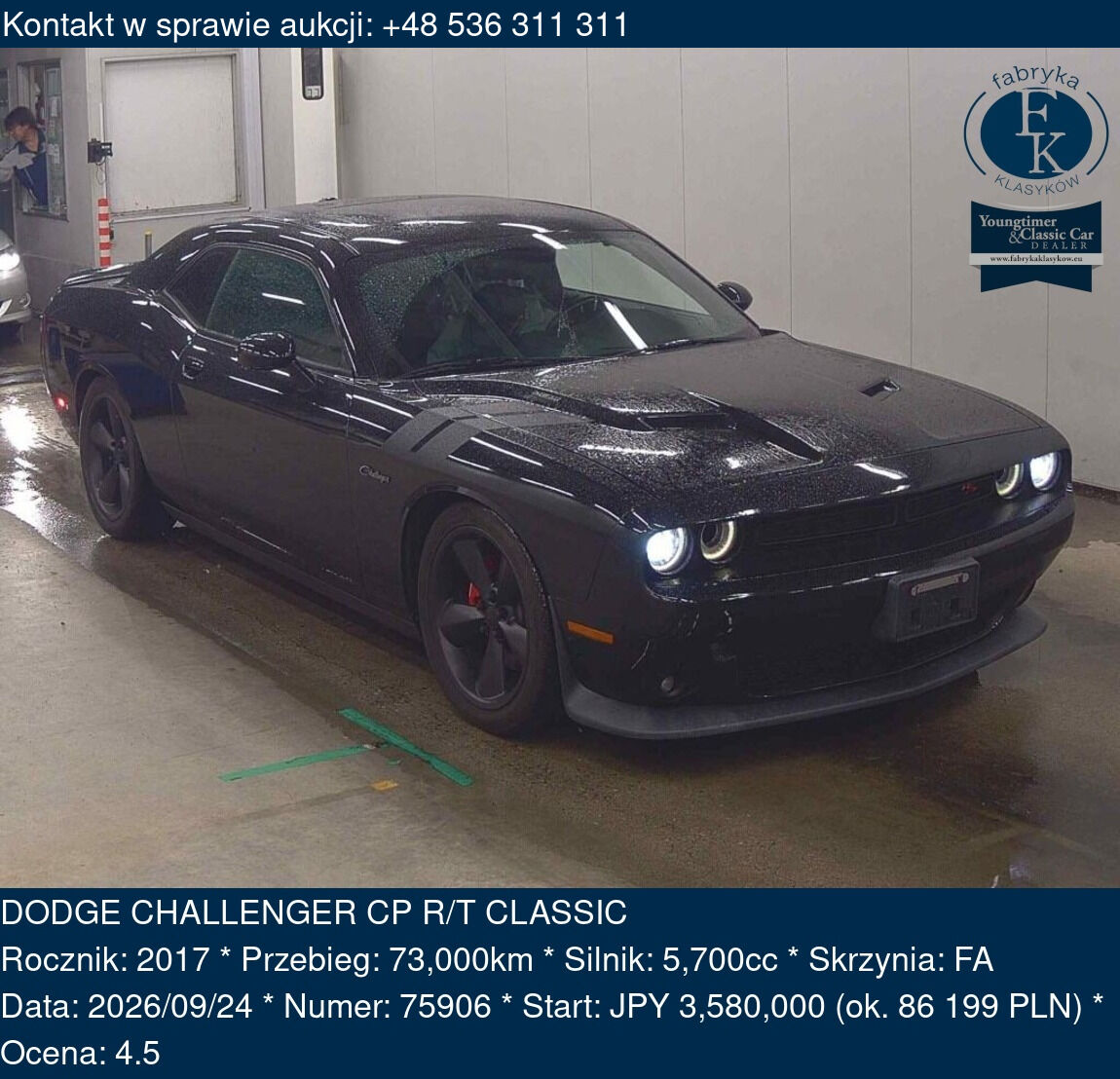 DODGE CHALLENGER CP R/T CLASSIC 2017 - zdjęcie 2
