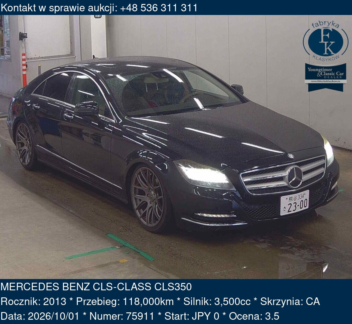 MERCEDES BENZ CLS-CLASS CLS350 2013 - zdjęcie 2