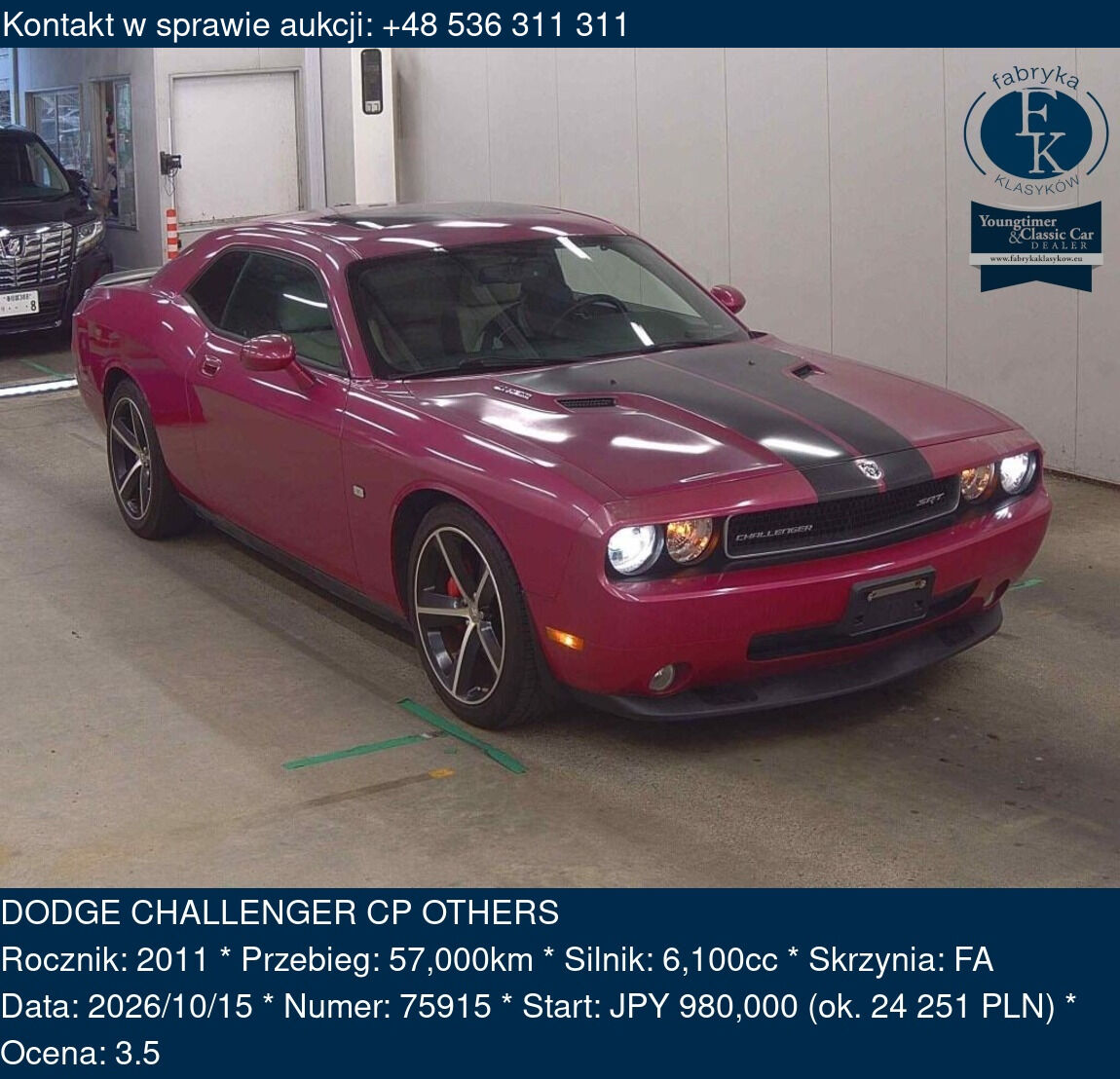 DODGE CHALLENGER CP OTHERS 2011 - zdjęcie 2