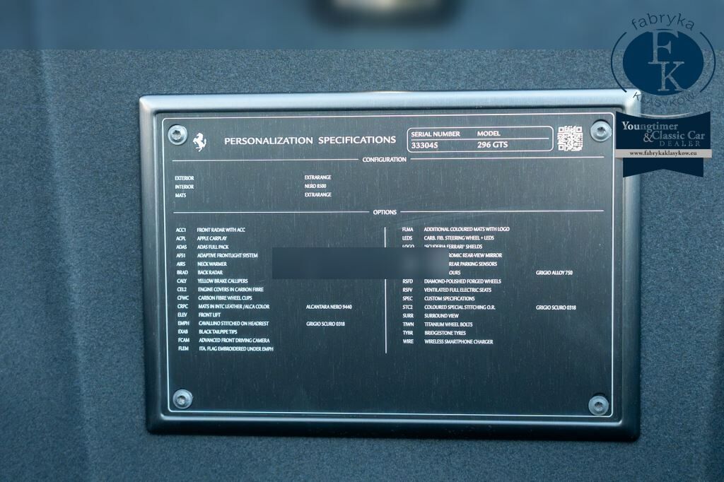 FERRARI 296GTS BASE GRADE 2026 - zdjęcie 9