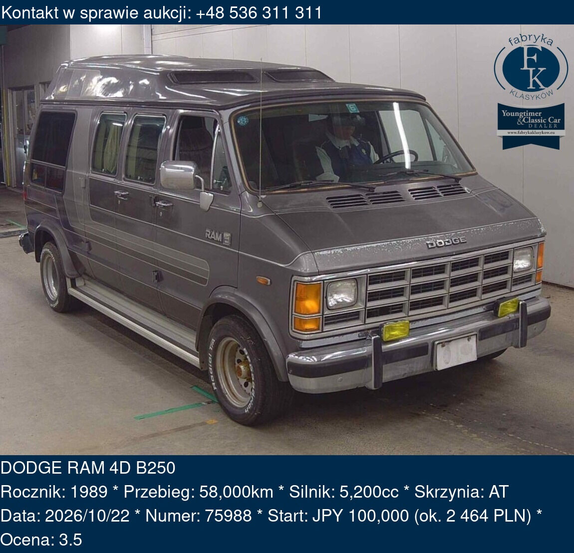 DODGE RAM 4D B250 1989 - zdjęcie 2