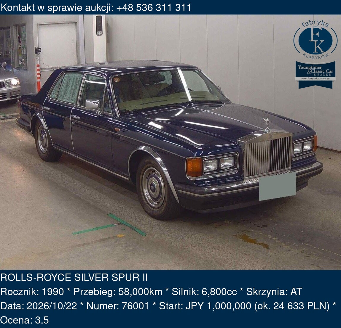 ROLLS-ROYCE SILVER SPUR II 1990 - zdjęcie 2