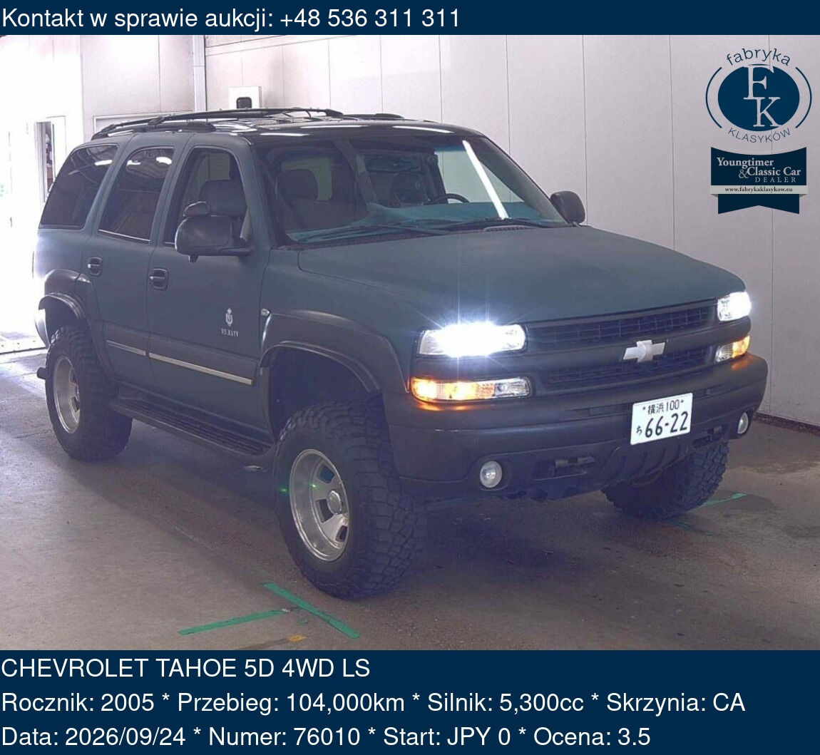 CHEVROLET TAHOE 5D 4WD LS 2005 - zdjęcie 2