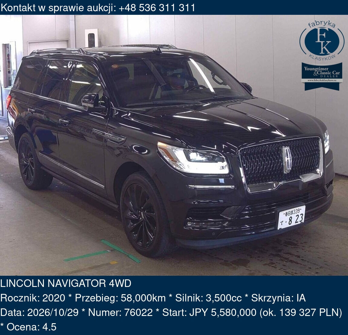 LINCOLN NAVIGATOR 4WD 2020 - zdjęcie 2
