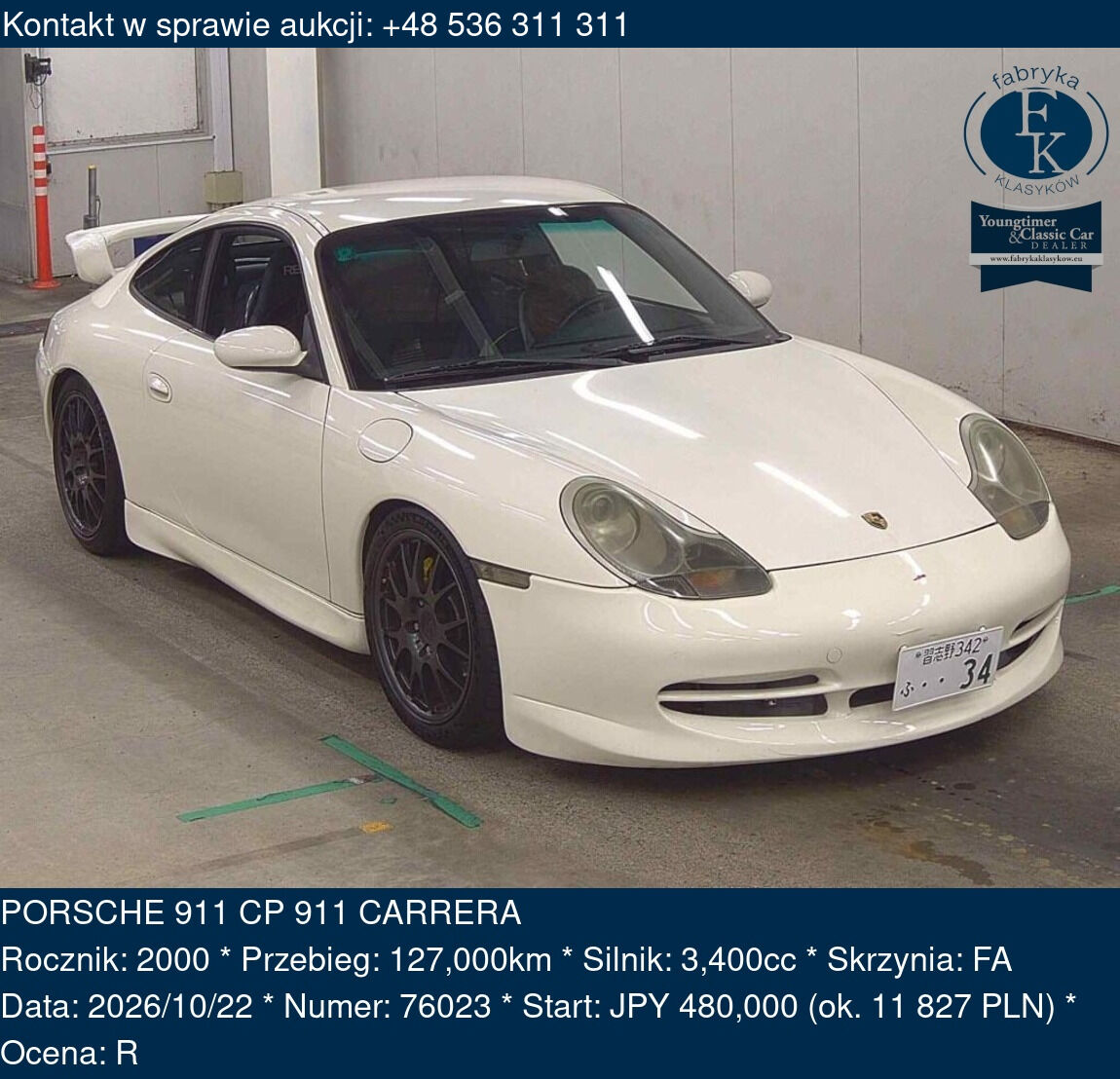 PORSCHE 911 CP 911 CARRERA 2000 - zdjęcie 2