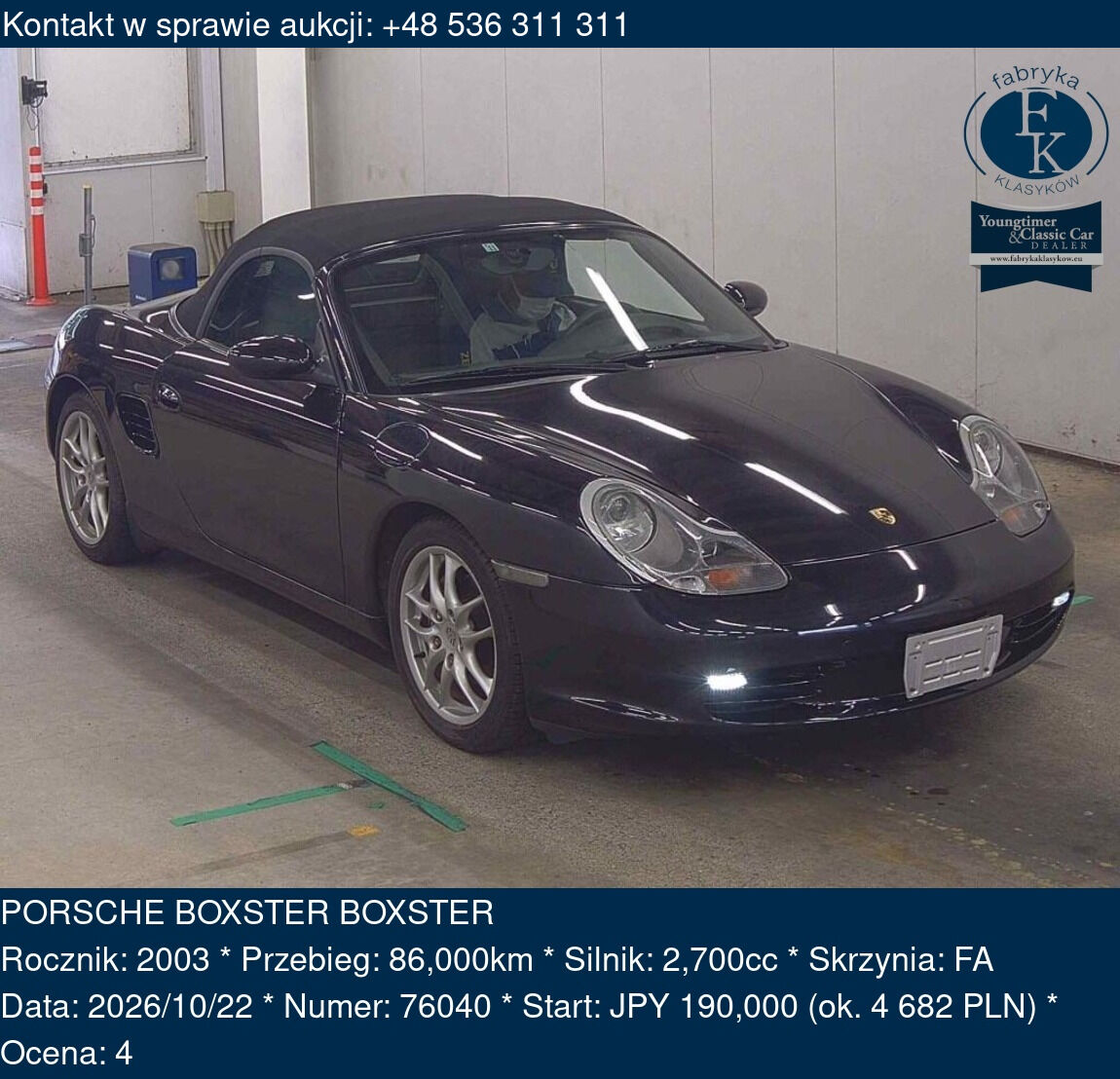 PORSCHE BOXSTER BOXSTER 2003 - zdjęcie 2