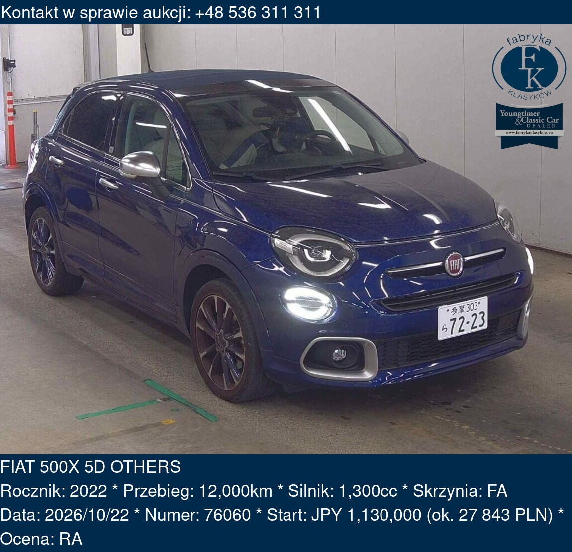 FIAT 500X 5D OTHERS 2022 - zdjęcie 2