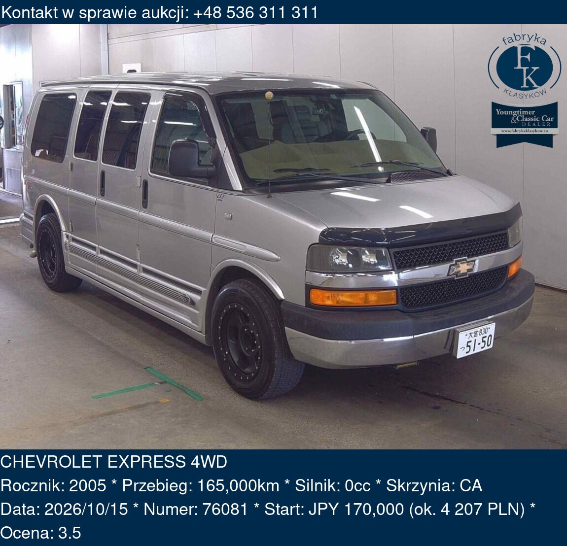 CHEVROLET EXPRESS 4WD 2005 - zdjęcie 2
