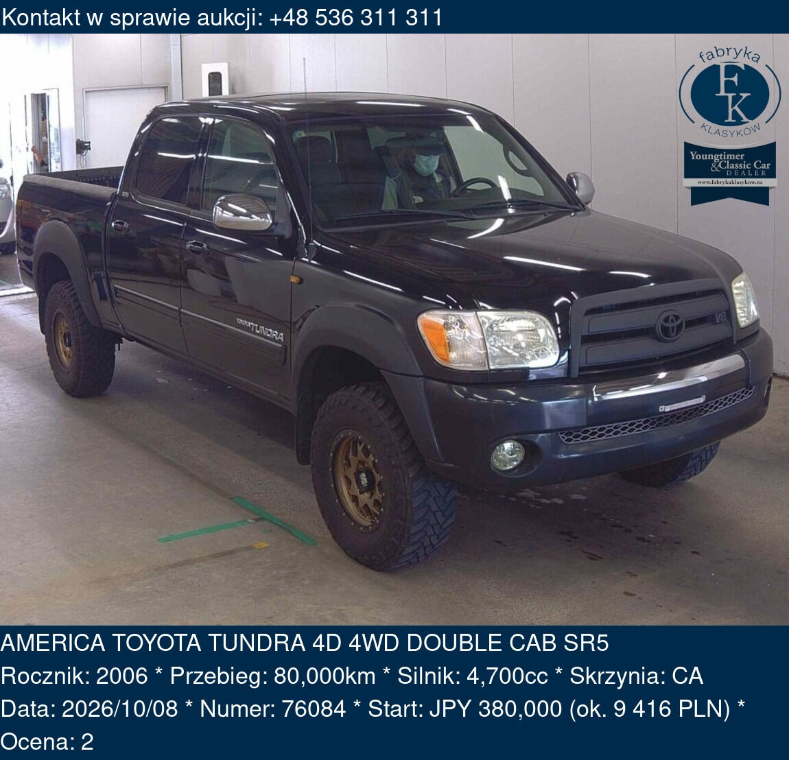 AMERICA TOYOTA TUNDRA 4D 4WD DOUBLE CAB SR5 2006 - zdjęcie 2