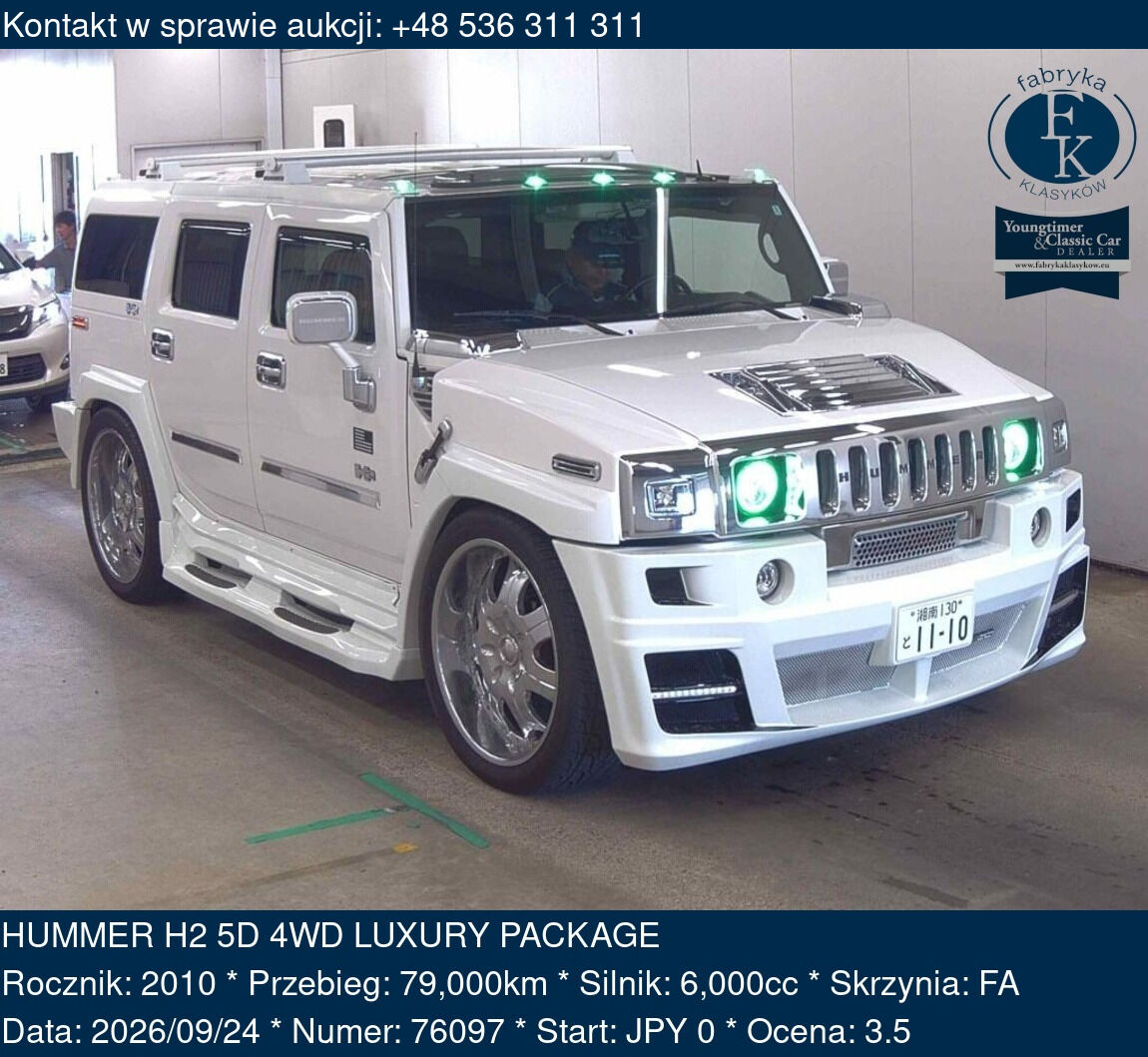 HUMMER H2 5D 4WD LUXURY PACKAGE 2010 - zdjęcie 2