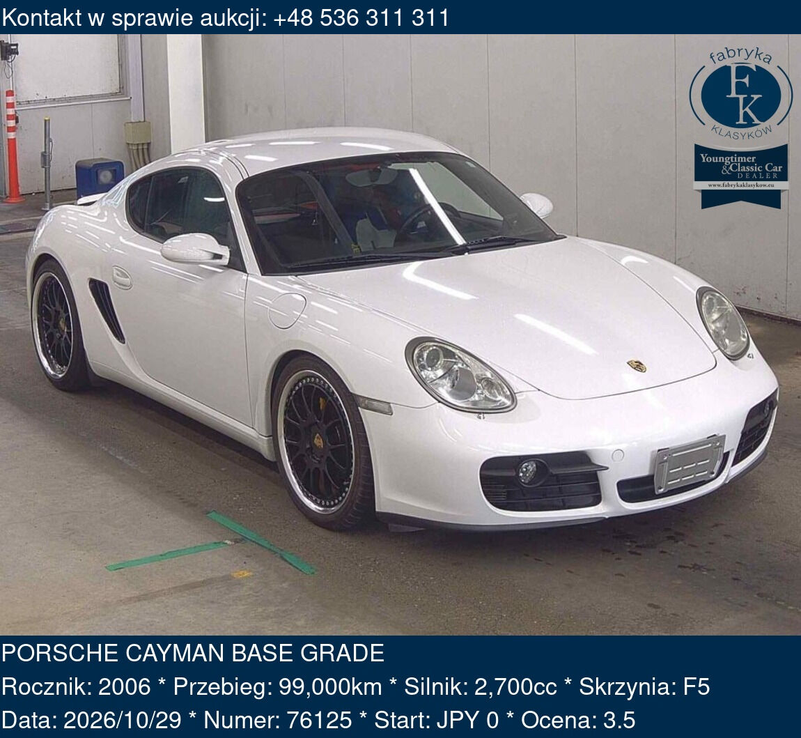 PORSCHE CAYMAN BASE GRADE 2006 - zdjęcie 2